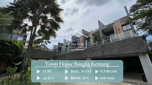 Rumah Bangka Kemang Townhouse Modern Minimalis LB 311