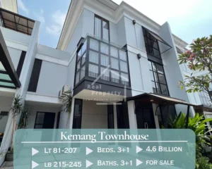 Rumah Kemang Townhouse Modern Minimalis LB 245