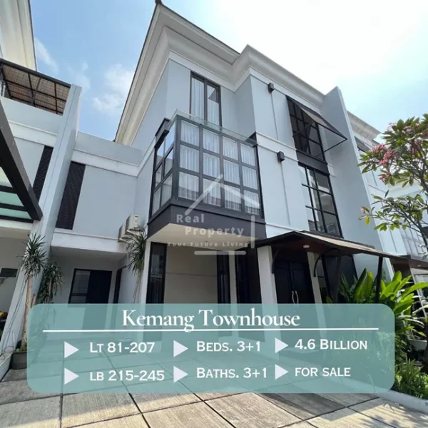 Rumah Kemang Townhouse Modern Minimalis LB 245