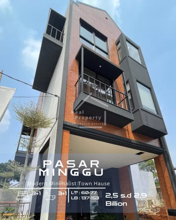 Rumah Pasar Minggu Town House Modern Minimalis