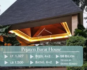 Rumah Pejaten Barat Kontenporer Tropis LB1500