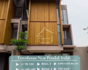 Rumah Pondok Indah Townhouse Modern Minimalis LB180