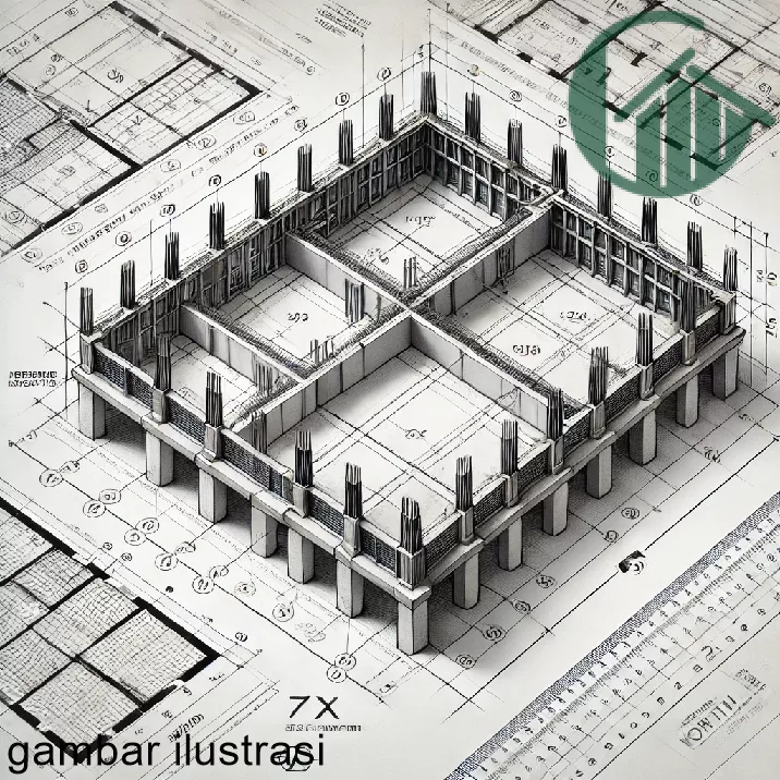 Denah Pondasi Rumah Ukuran 7x9