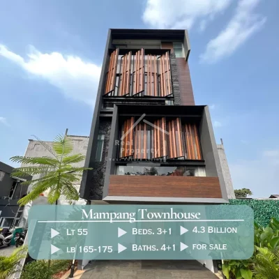 Rumah Mampang Town House Modern Minimalis LB 175